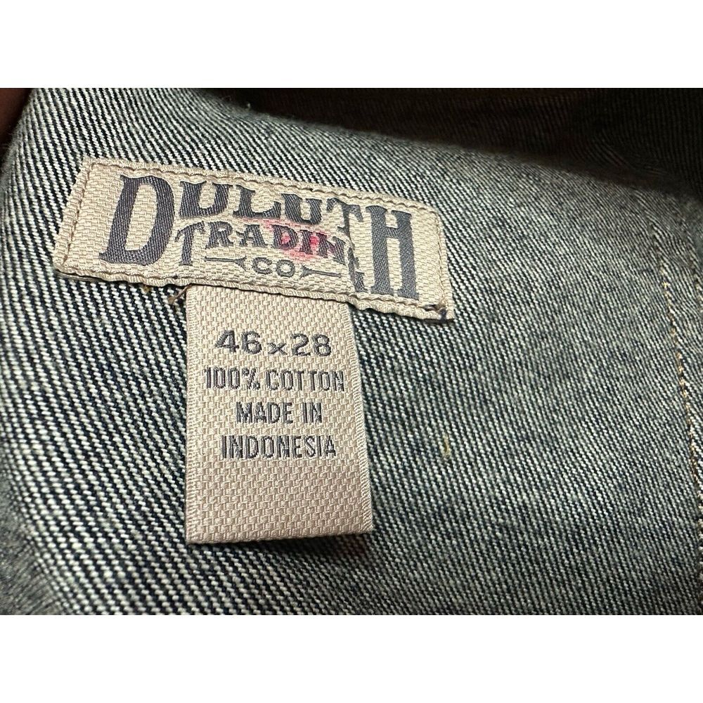 Duluth‎ Trading Jeans Mens 46x28 Dark Wash Never Worn Cotton Fire Hose Pockets - Picture 6 of 6